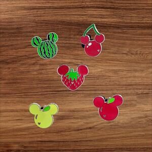 5 Mickey Head Disney Parks Trading Pins, Plus 2 Bonus Pins